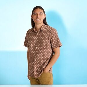 Pendleton Men's Short Sleeve Shoreline Shirt geo red brown/size 2XL